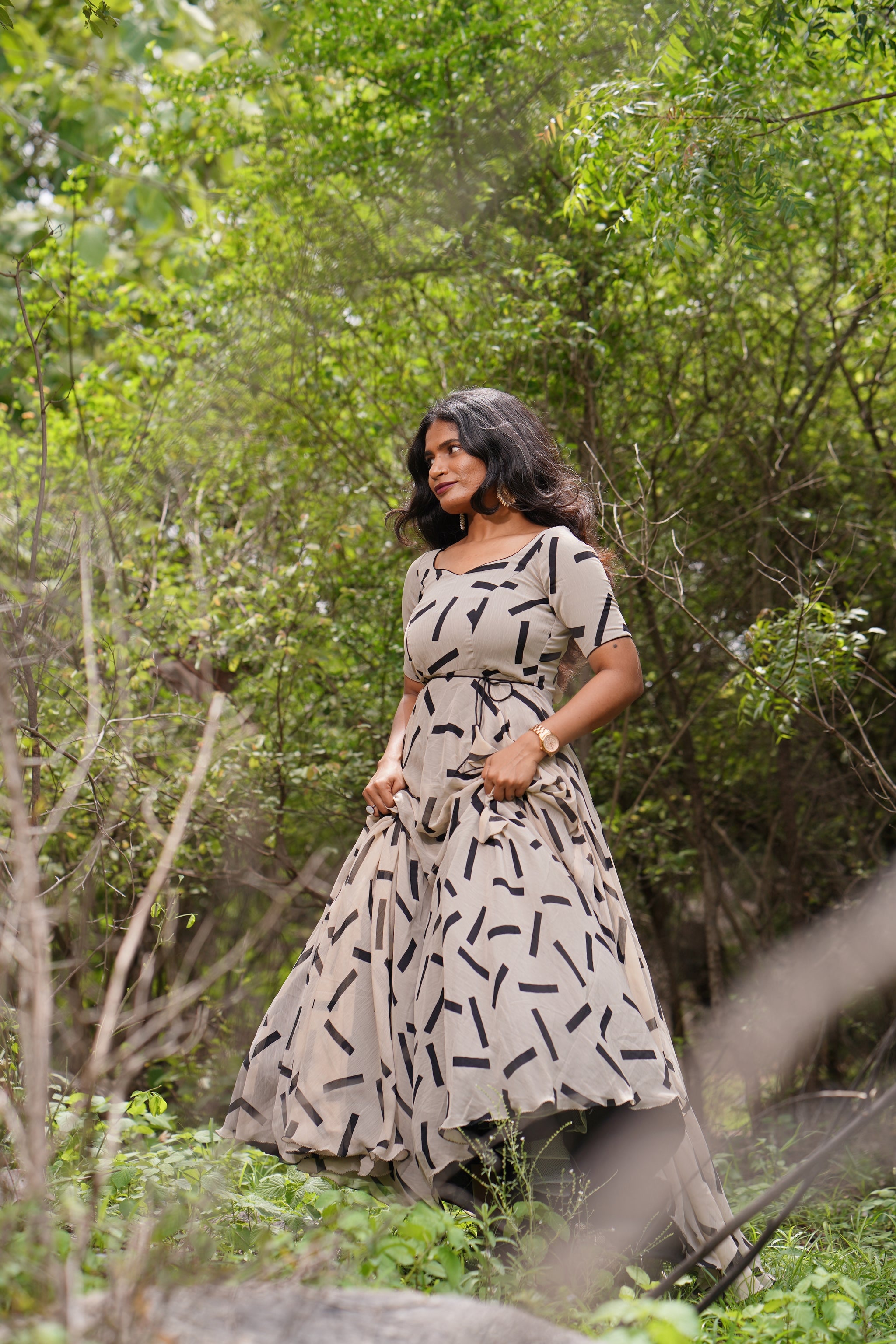 Black Blocks Long frock