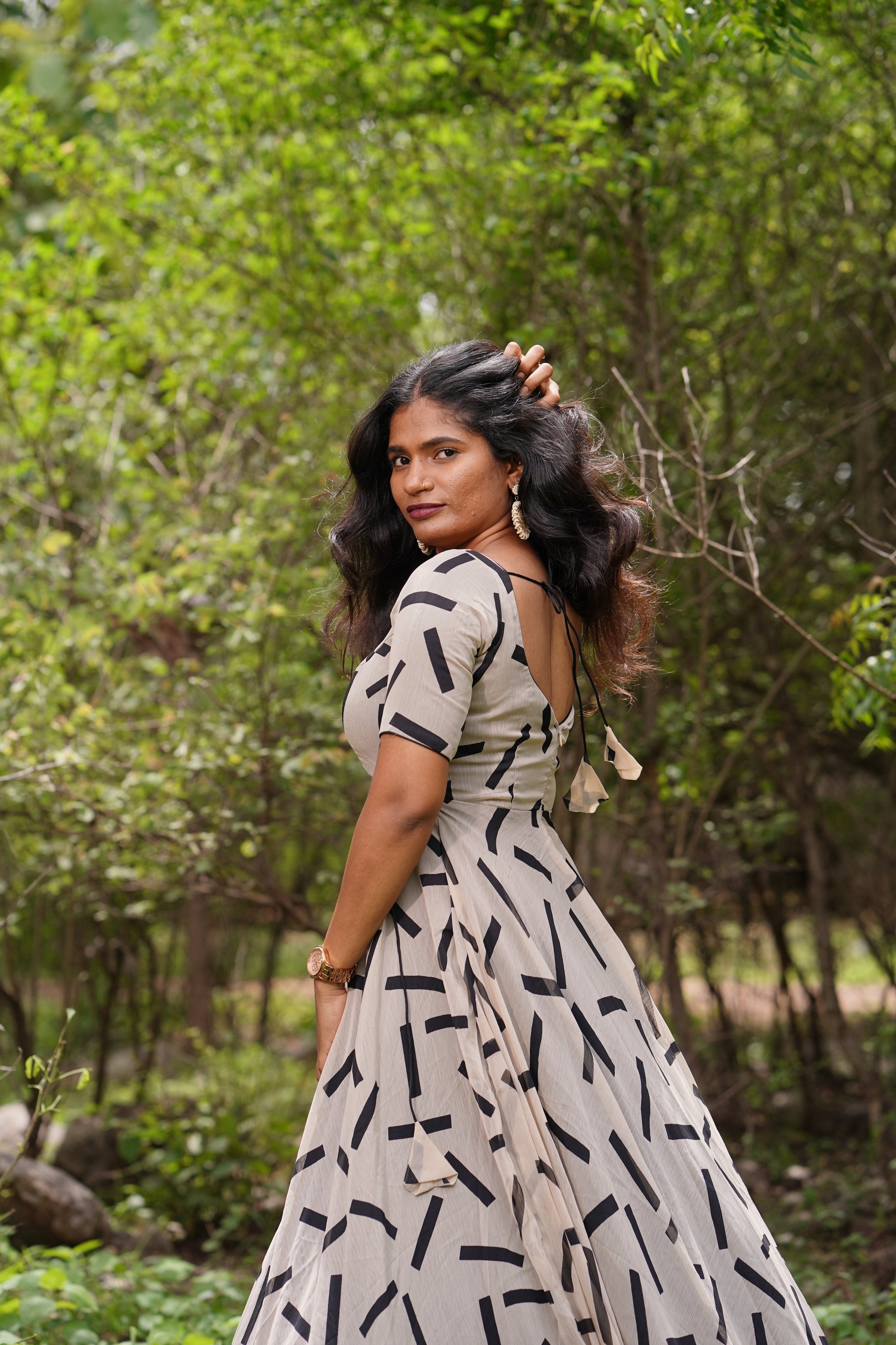 Black Blocks Long frock