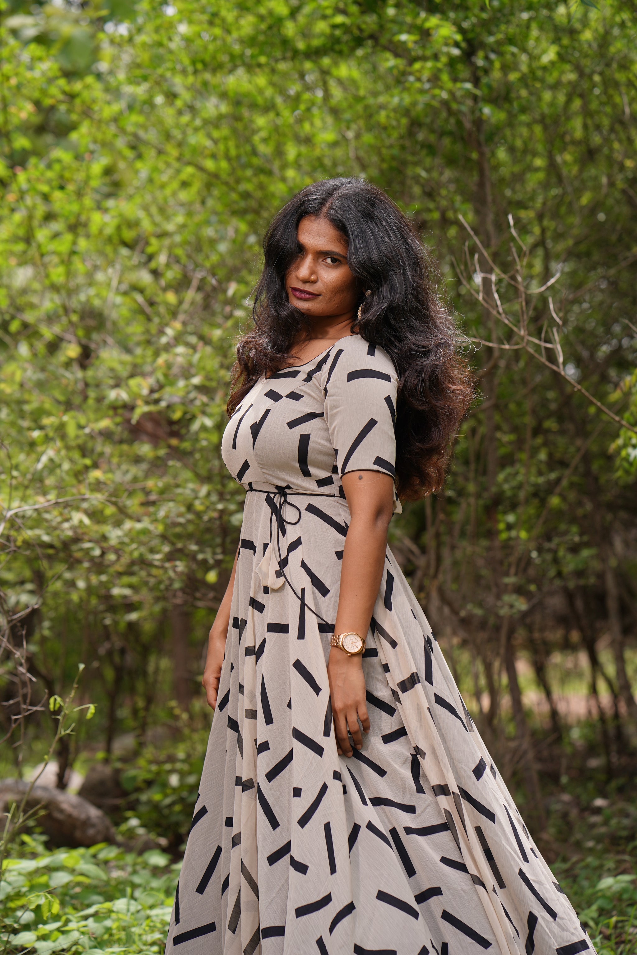 Black Blocks Long frock