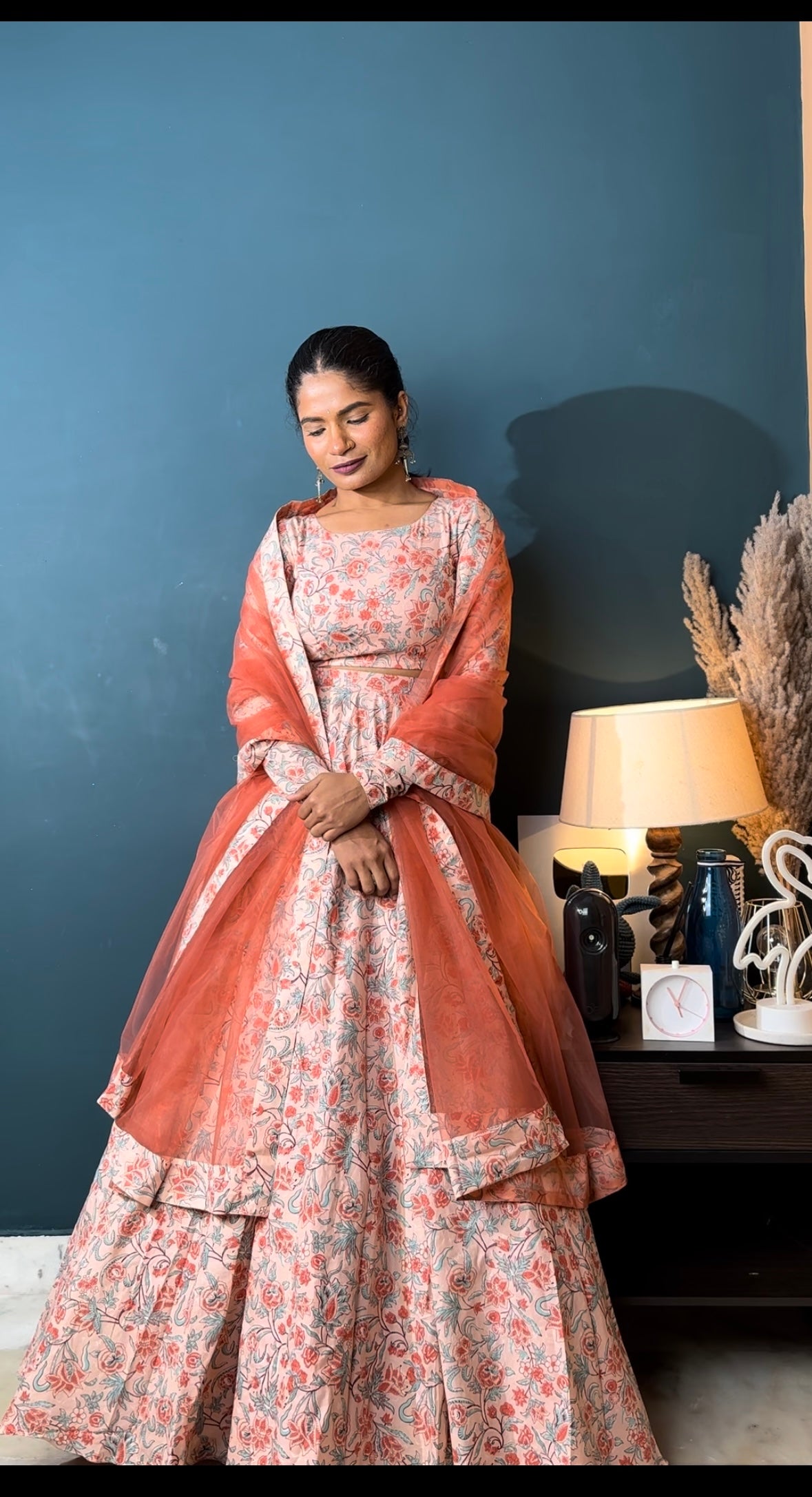 Coral Dream 3 Piece Lehenga Set