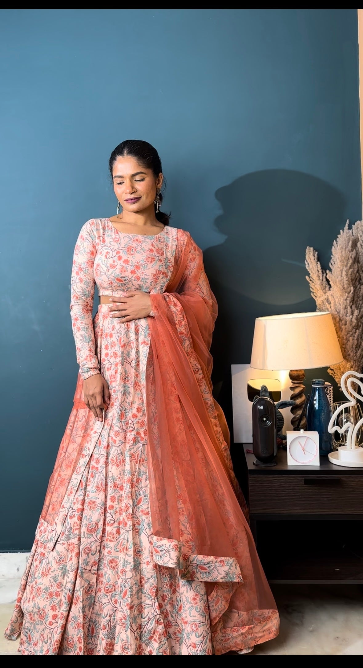 Coral Dream 3 Piece Lehenga Set