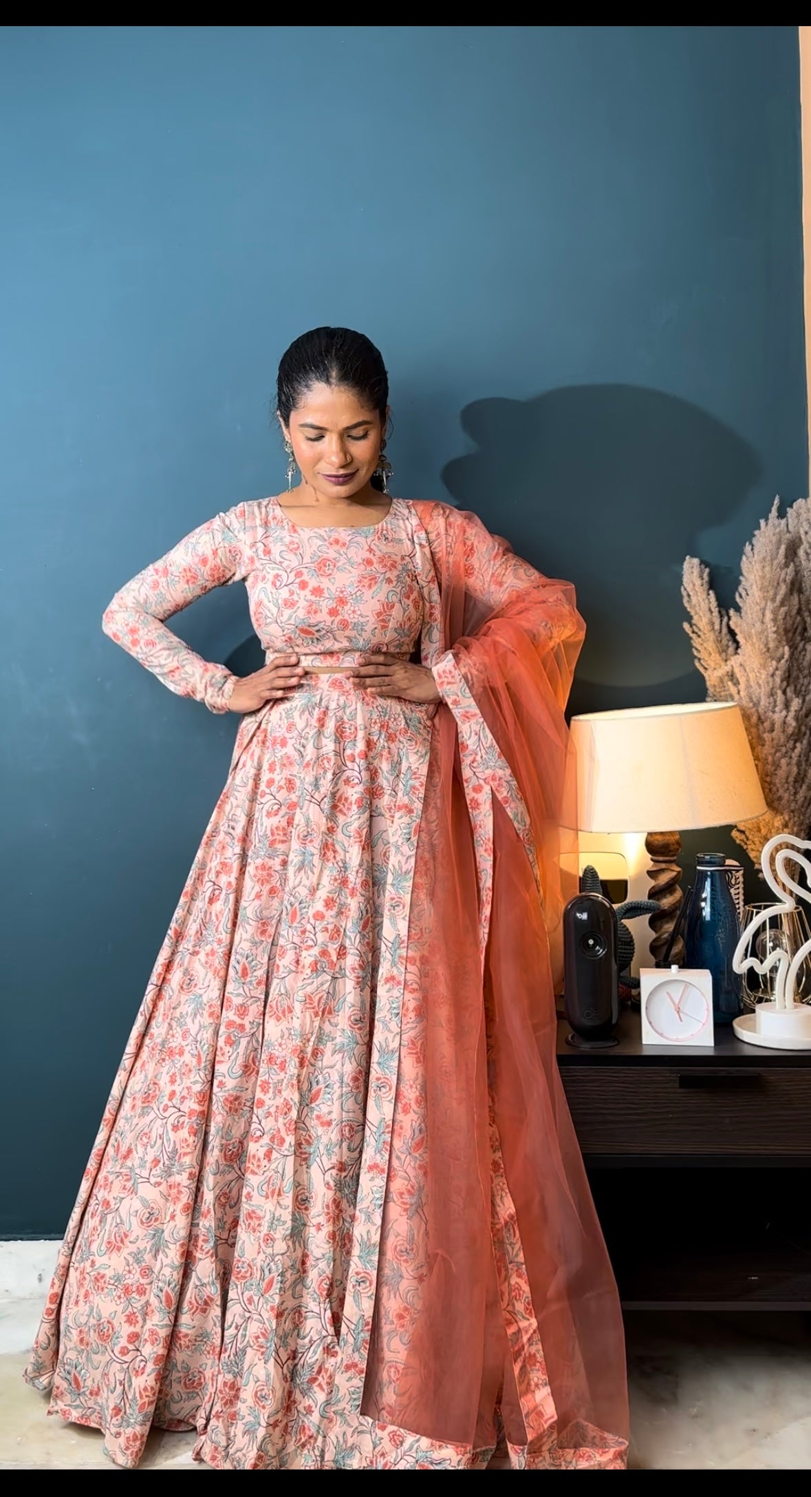 Coral Dream 3 Piece Lehenga Set