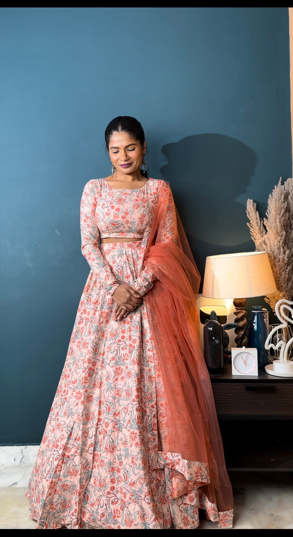 Coral Dream 3 Piece Lehenga Set