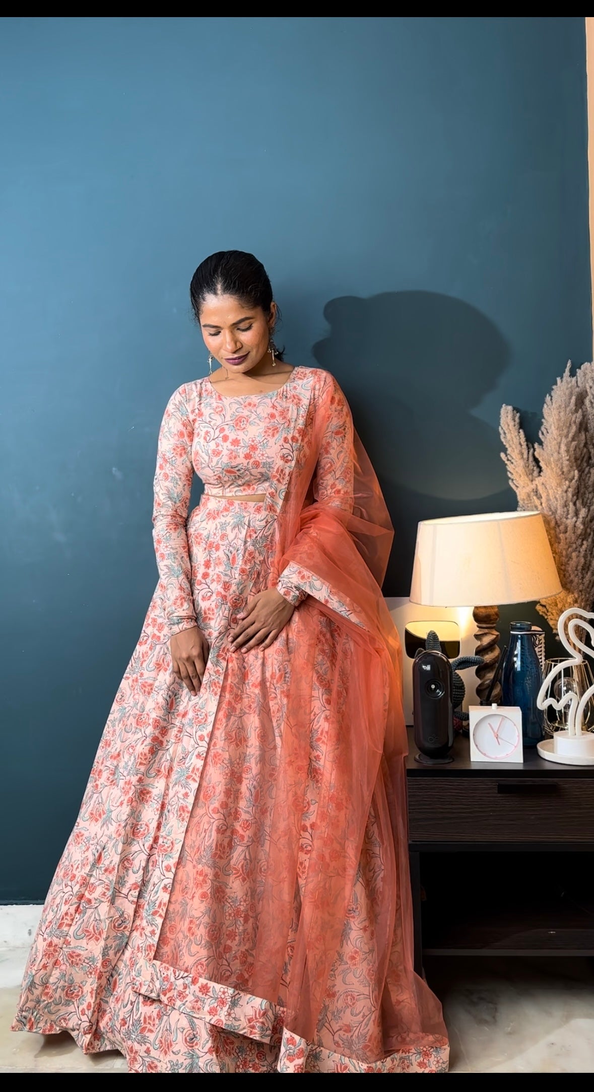 Coral Dream 3 Piece Lehenga Set