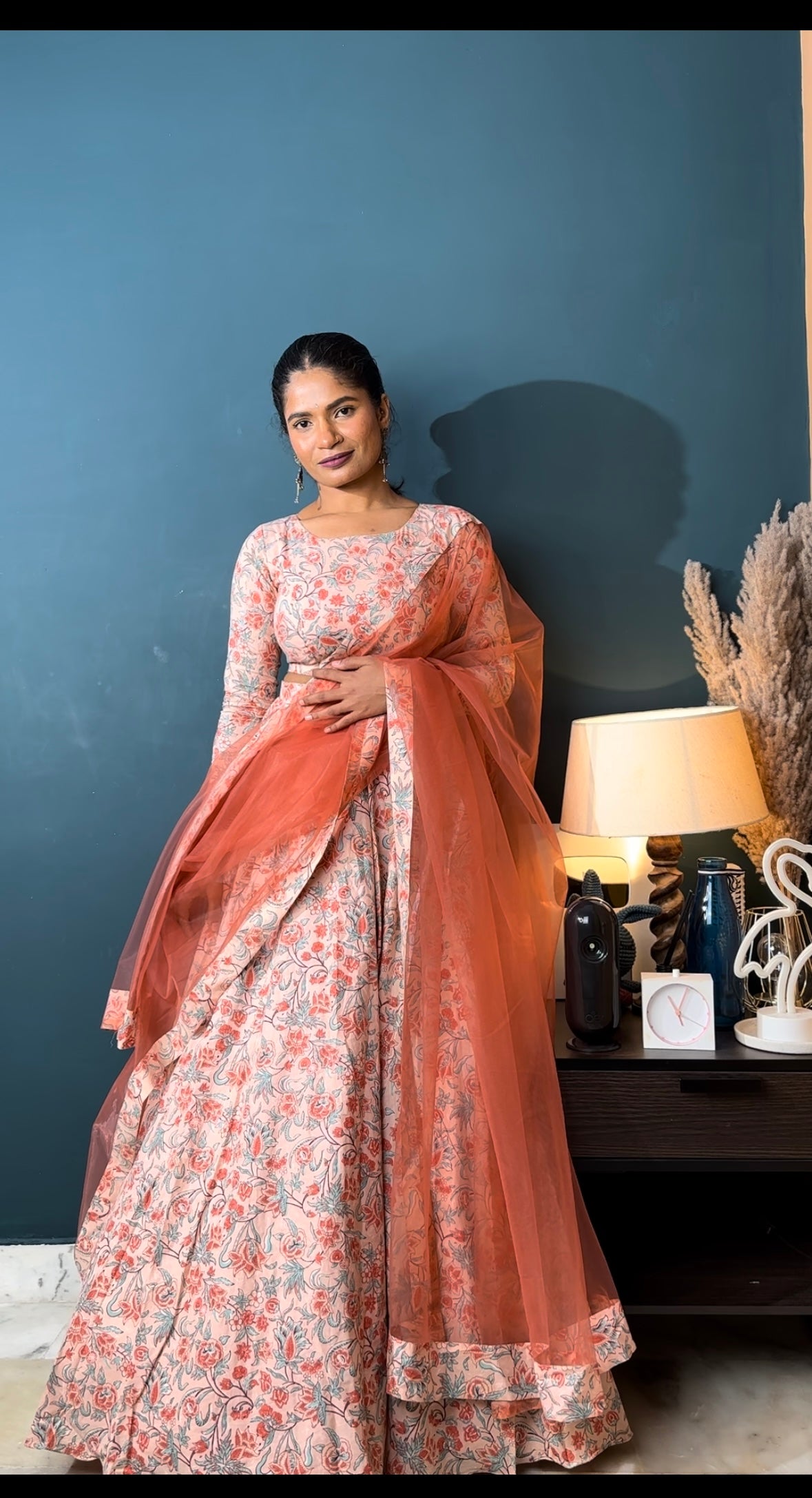 Coral Dream 3 Piece Lehenga Set