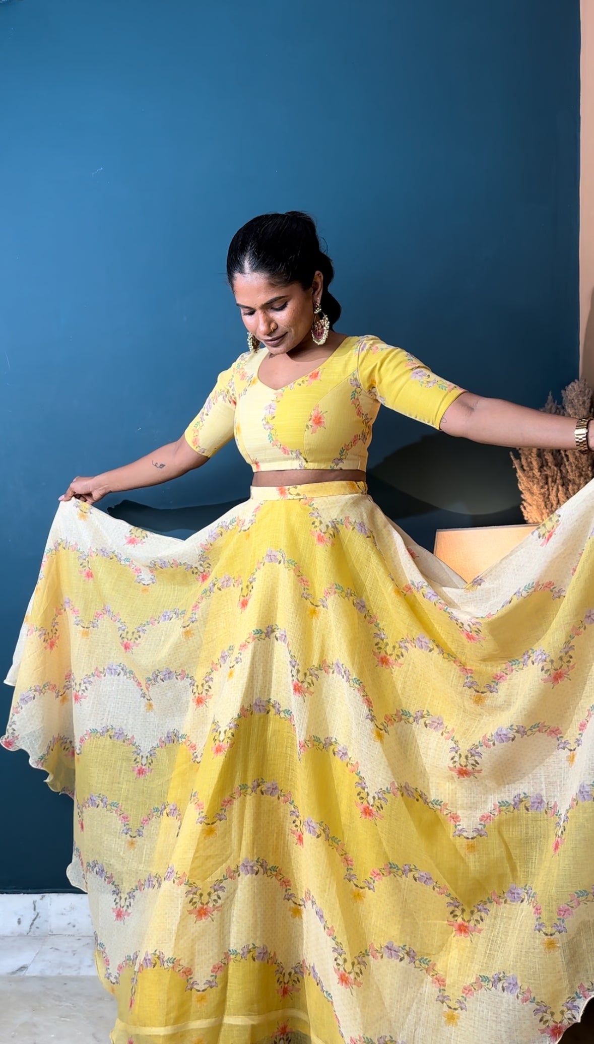 Marigold 3 Piece Lehenga Set