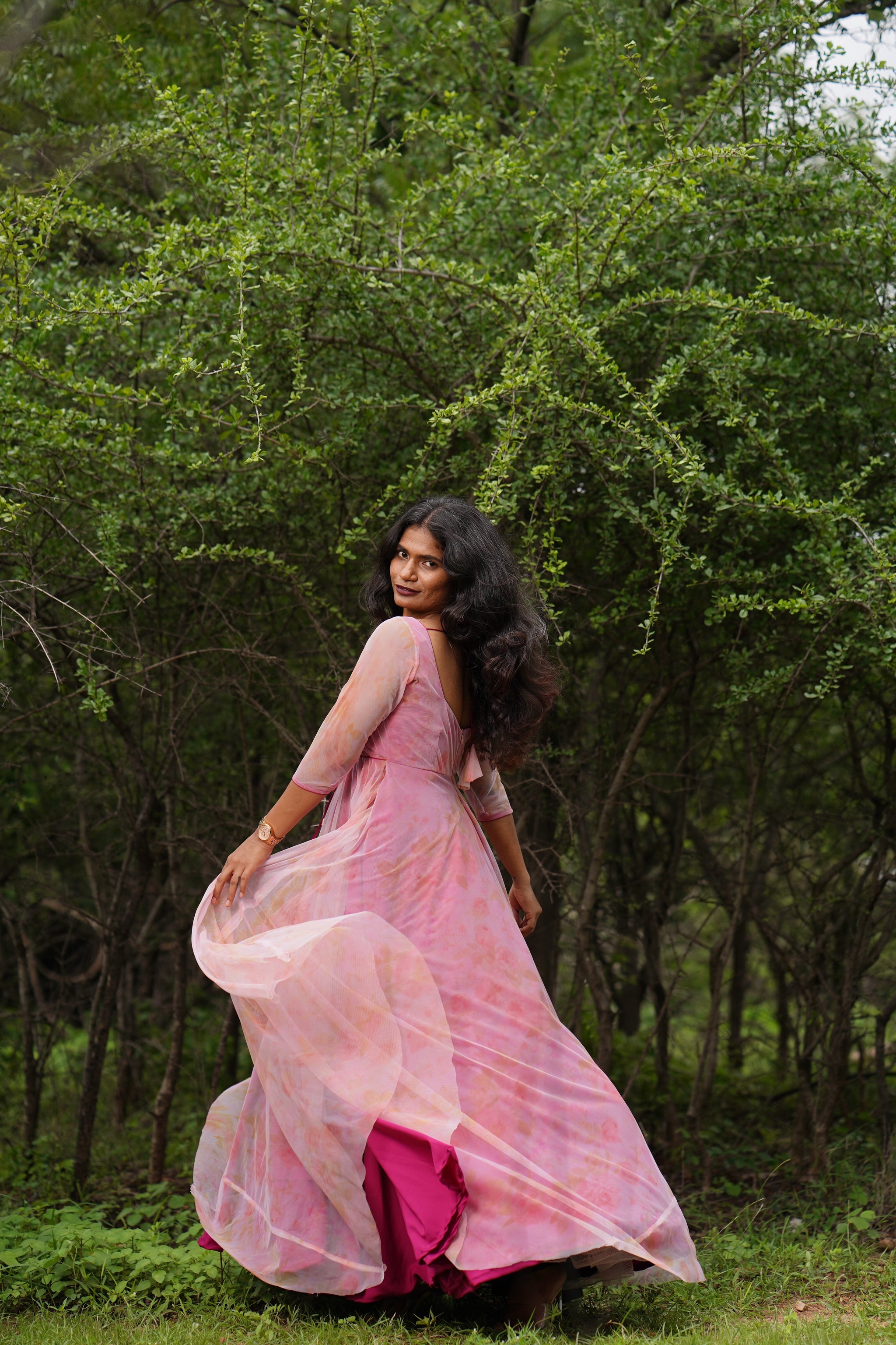 A woman in a red dress posing for a picture photo – Free India Image on  Unsplash