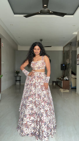 Caramel 3 Piece Lehengas Set