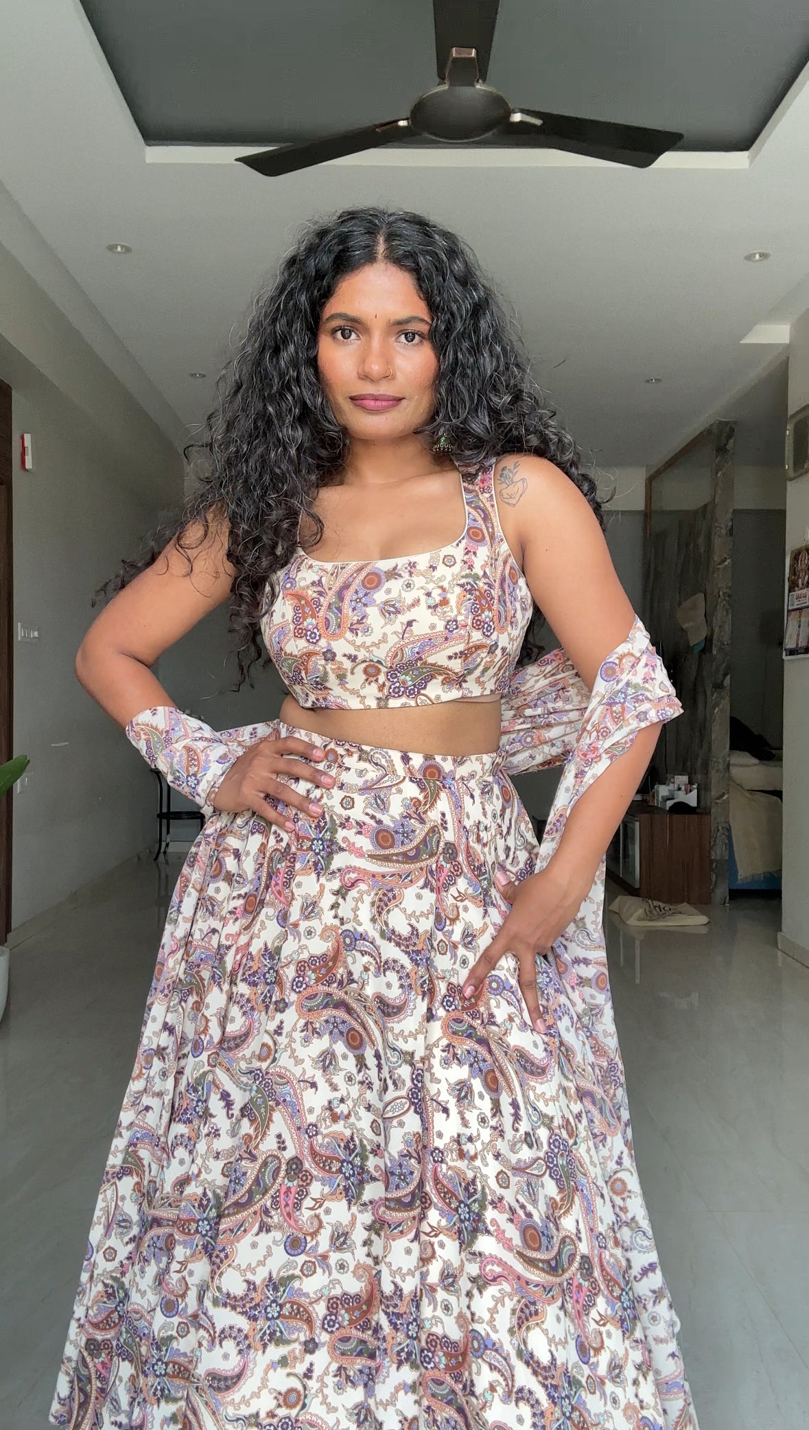 Caramel 3 Piece Lehengas Set