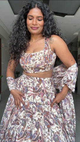 Caramel 3 Piece Lehengas Set