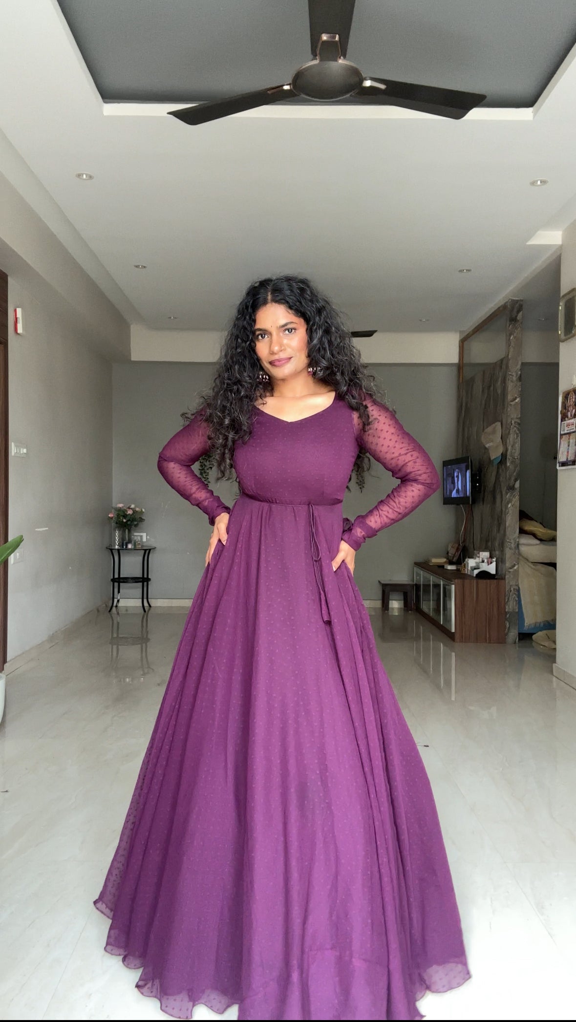 Fuchsia Long Frock