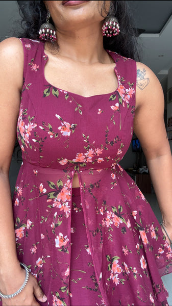 Orchid Peplum Set