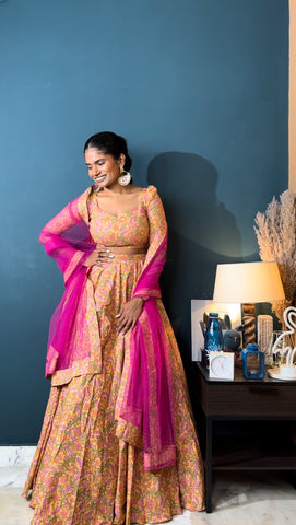 Sunflower 3 Piece Lehenga Set