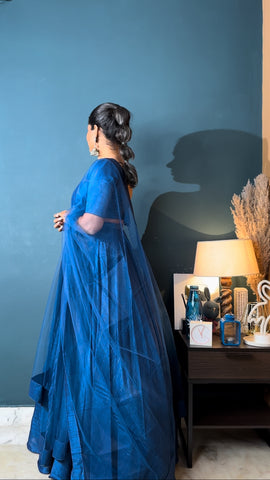Blue Hibiscus 3 Piece Lehenga Set