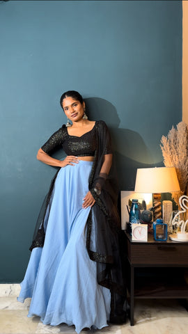 Sky 3 Piece Lehenga Set