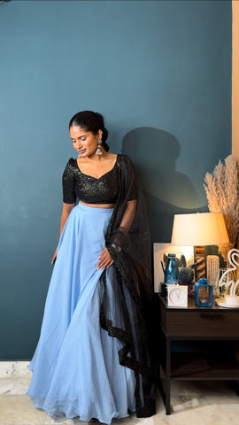 Sky 3 Piece Lehenga Set