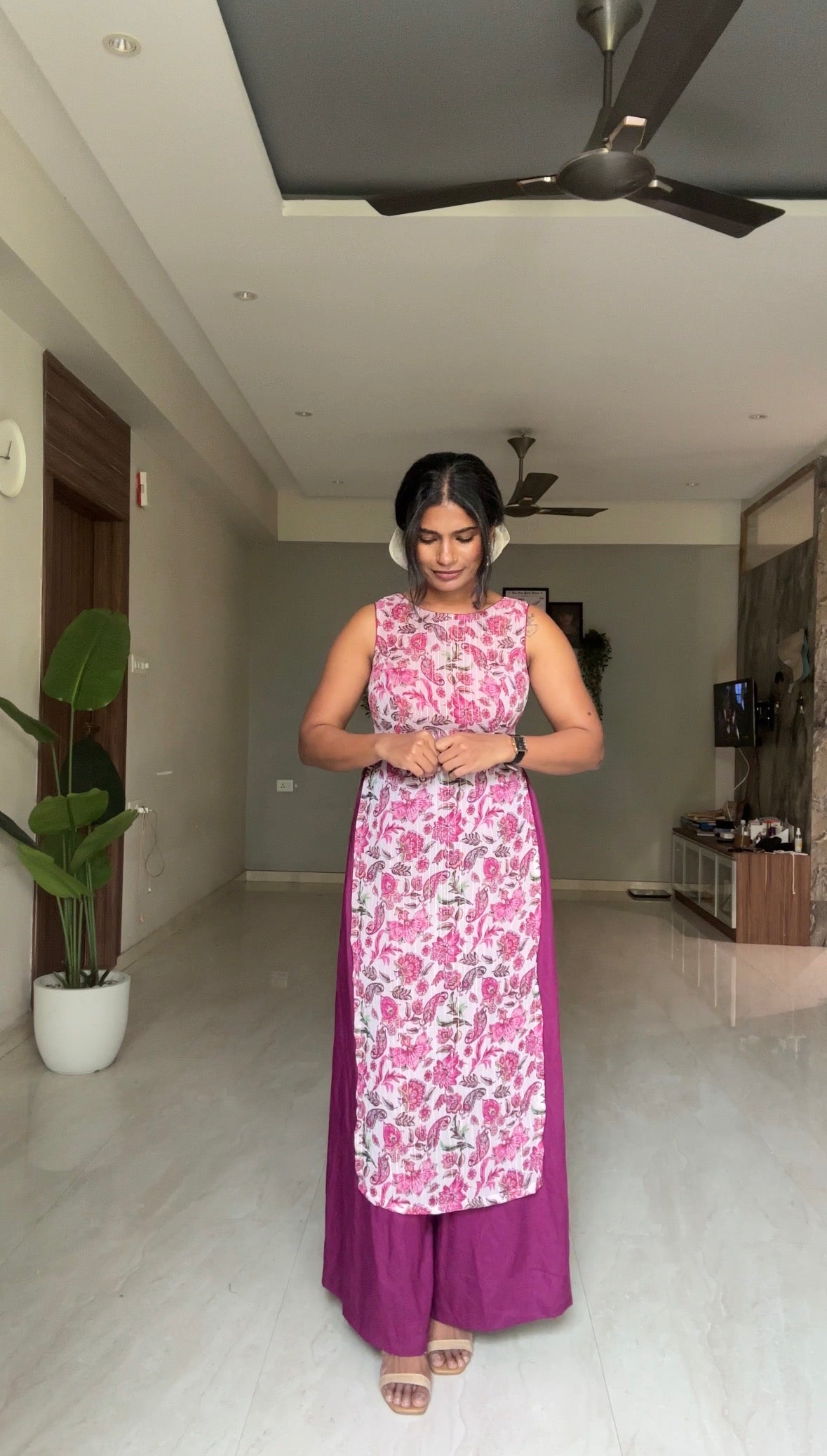 Pink Multipurpose Palazzos
