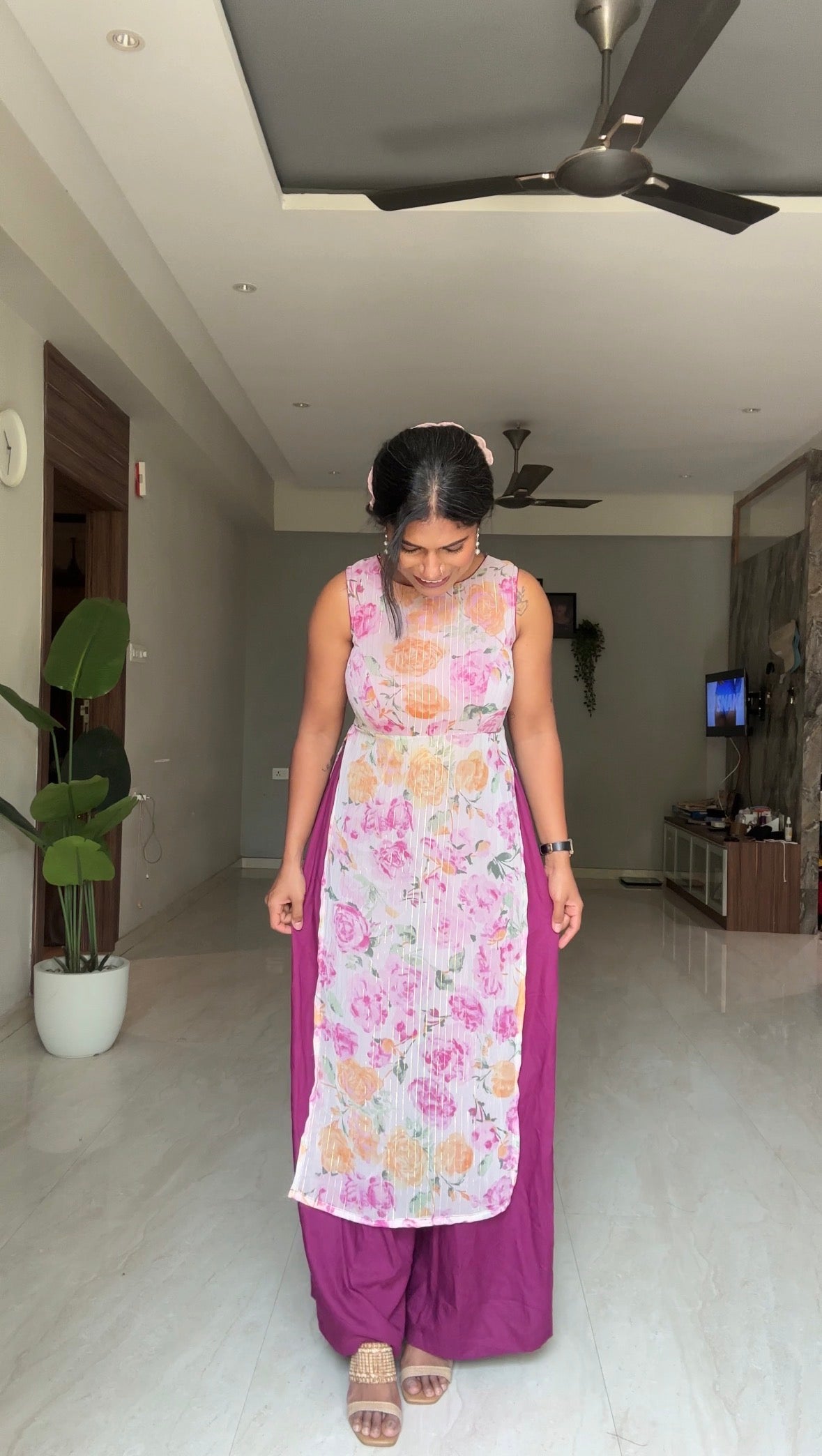 Pink Multipurpose Palazzos