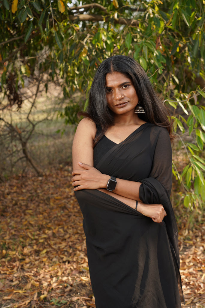 Black Knight Saree – Navya Dachepally