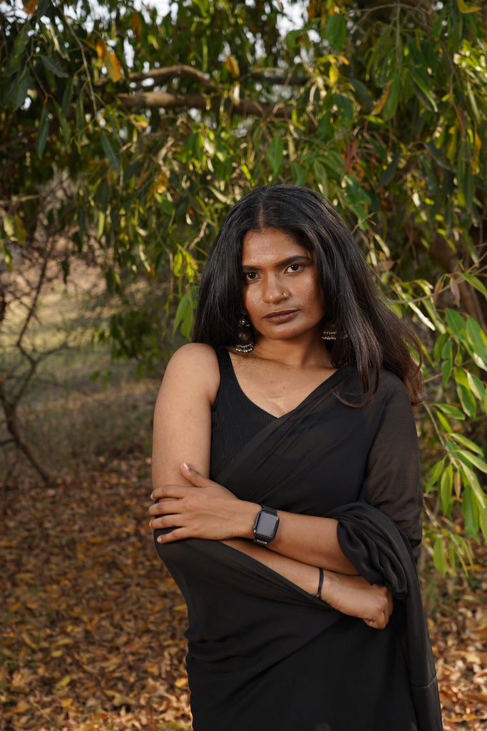 Black Knight Saree – Navya Dachepally